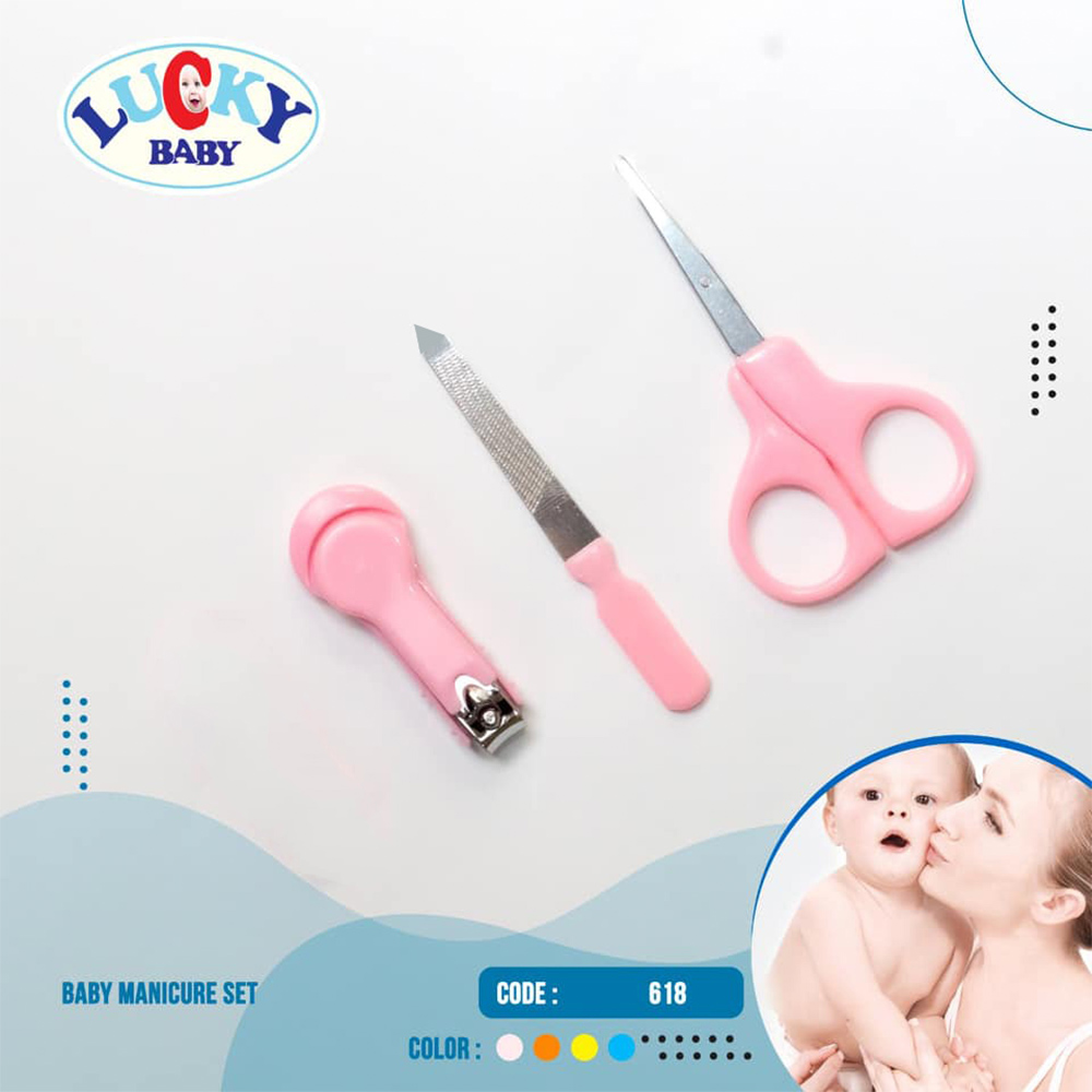 طقم العناية بالطفل لاكى 5 فى 1 بناتى