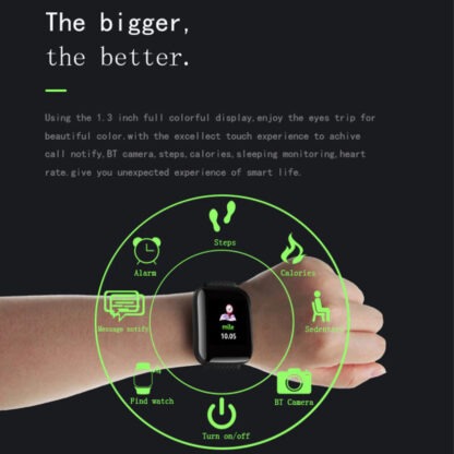 ⁦Smart Bracelet LH719 أسود⁩ - الصورة ⁦2⁩