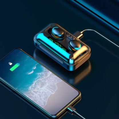 ⁦سماعة f9 pro+ بباور بانك⁩ - الصورة ⁦4⁩